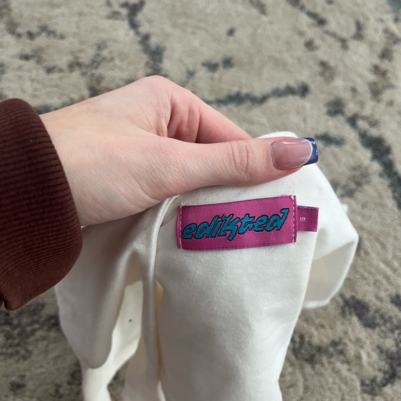 3/$25!!! Edikted Ronda Bow Back White Tank - Picture 6 of 7